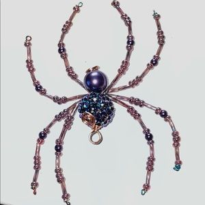 Sparkling Purple Spider Ornament